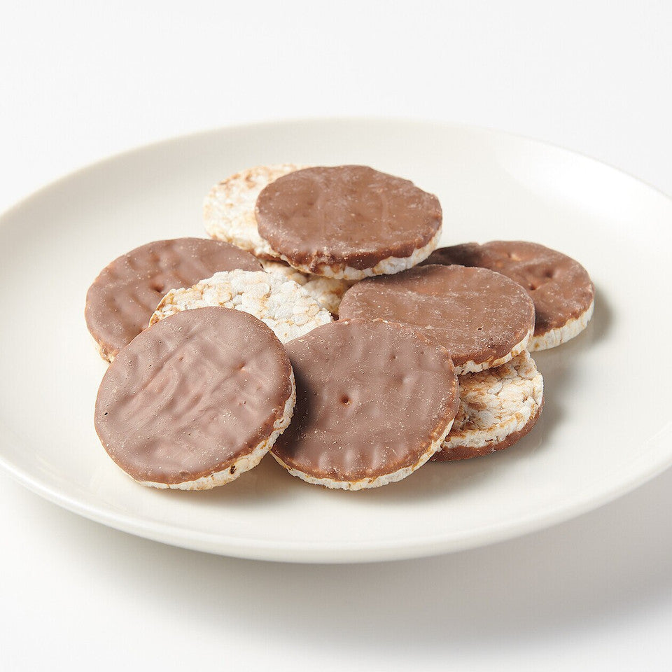 Mini Rice Cakes Coated with Milk Chocolate