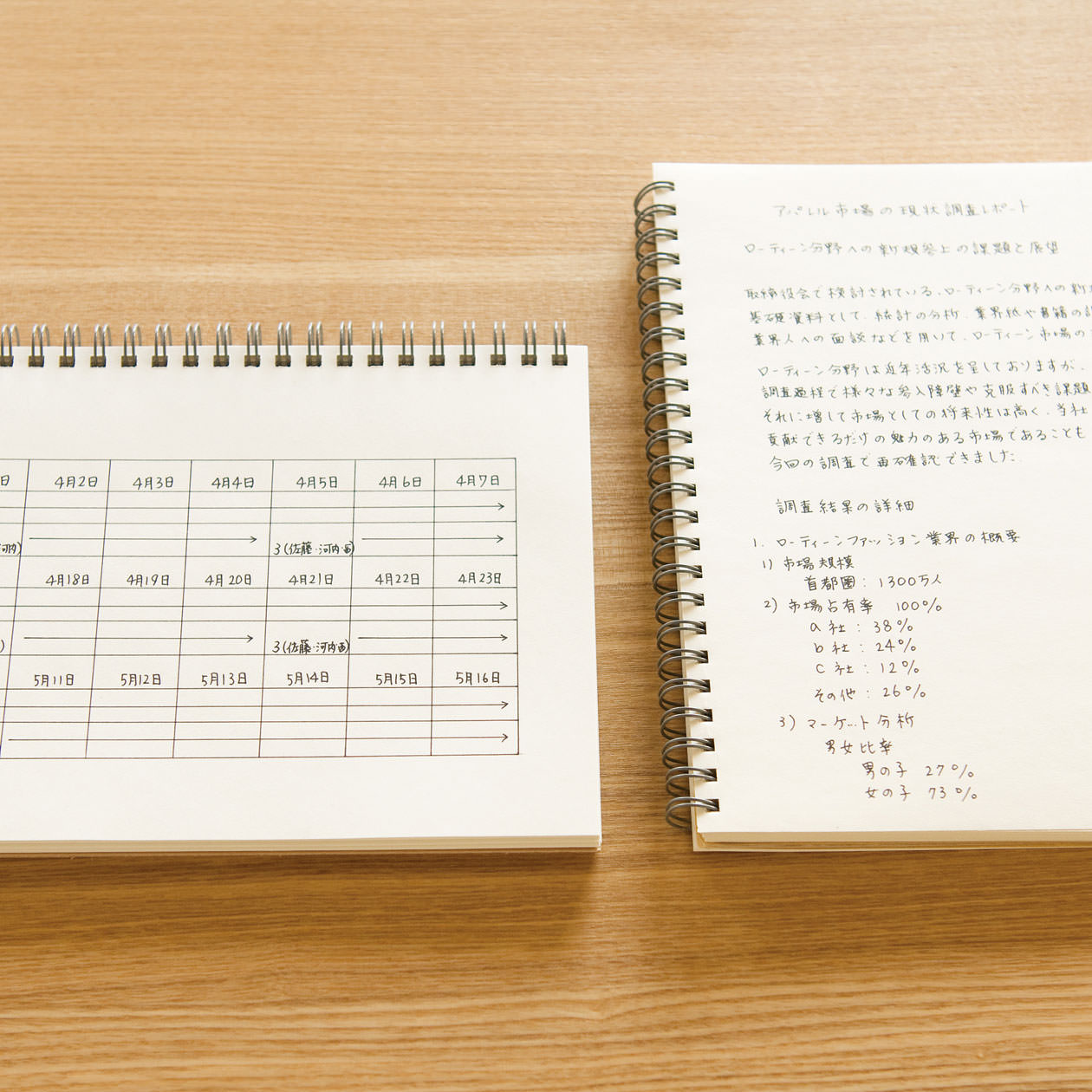 Recycling Paper Double Ring Notebook A5 Beige