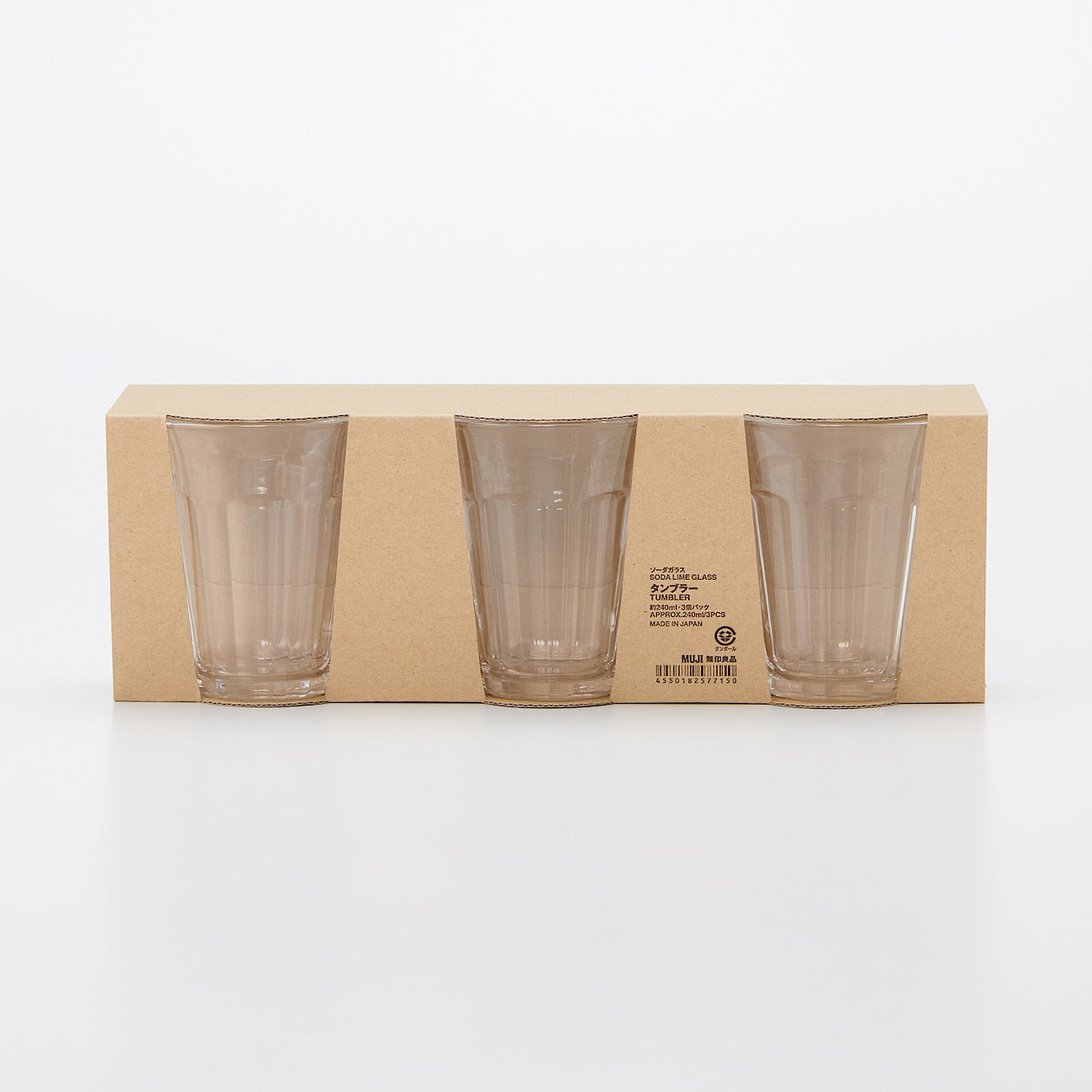 Soda Lime Glass Set Of 3Approx. 240 ml