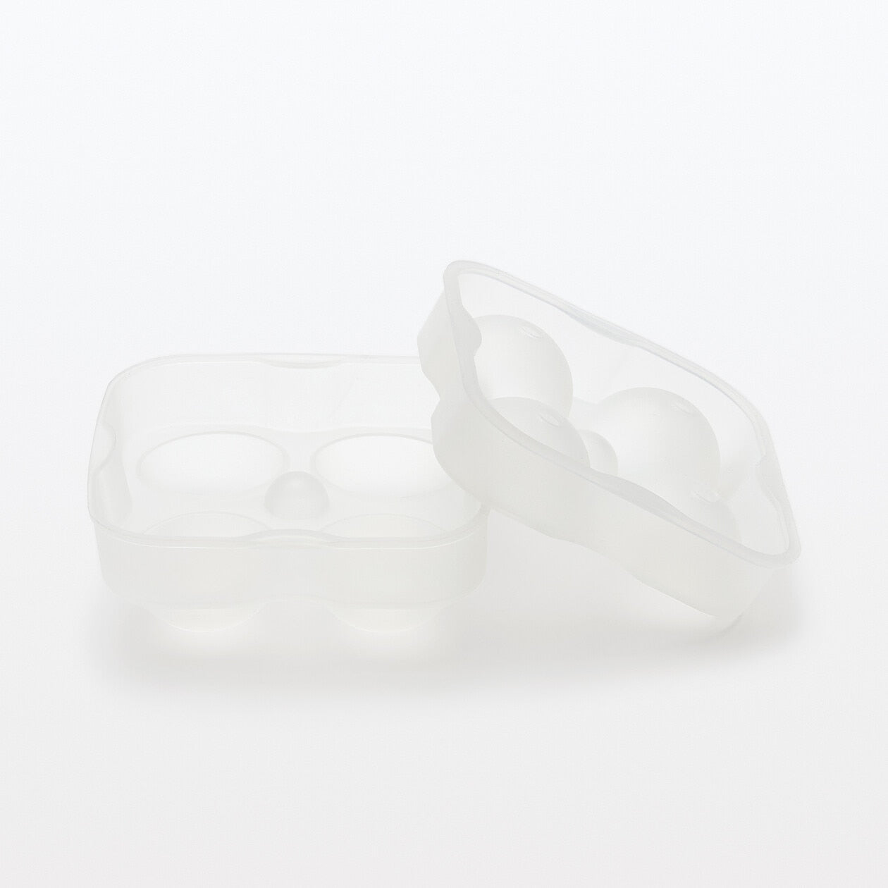 Silicone Ice Cubes Tray Round Transparent 12x12x5cm