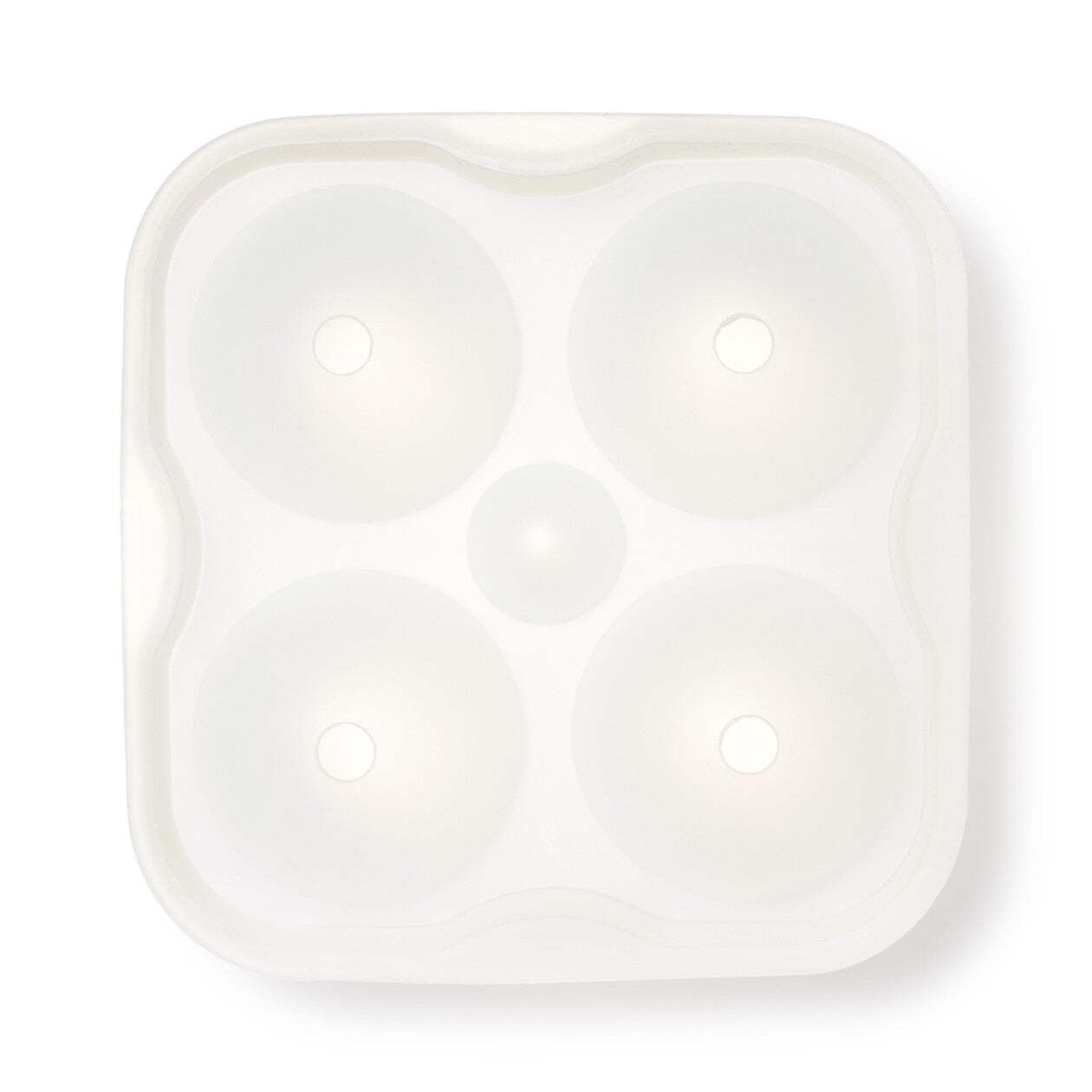 Silicone Ice Cubes Tray Round Transparent 12x12x5cm