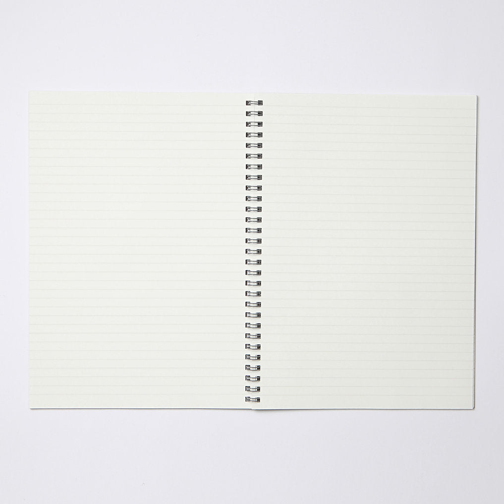 Tree planting wood paper back Double ring notebook.