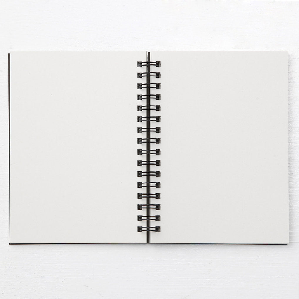 Double ring notebook, plain A6, beige, 80 sheets