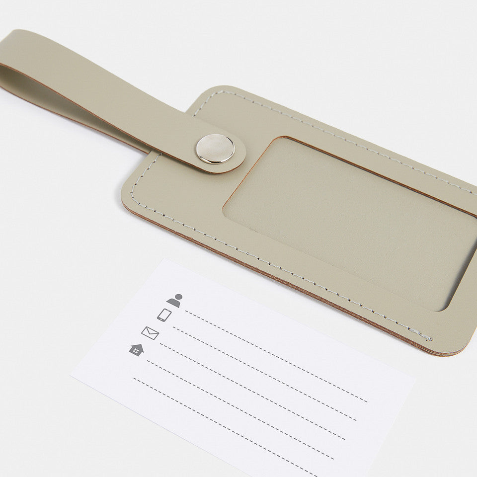 Recycled Leather Luggage Tag