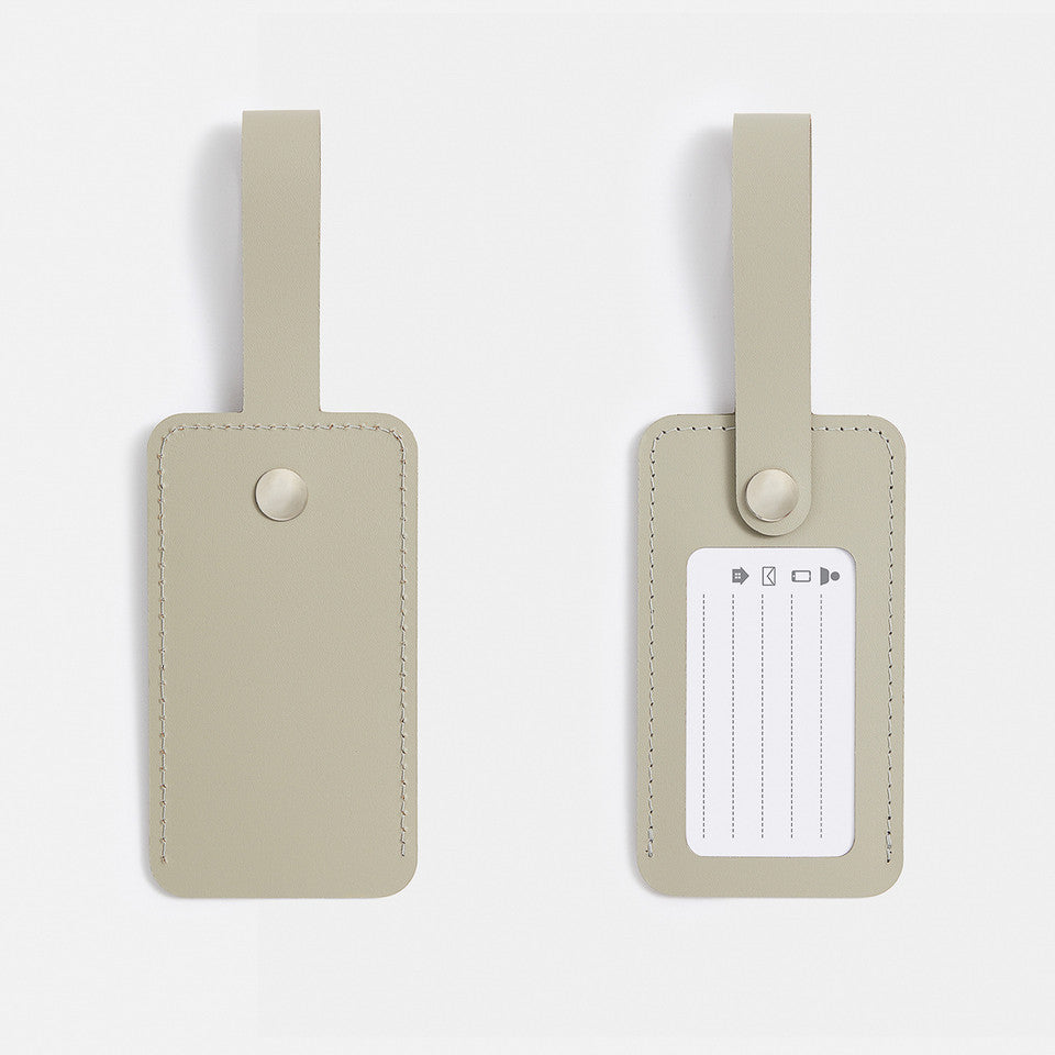 Recycled Leather Luggage Tag