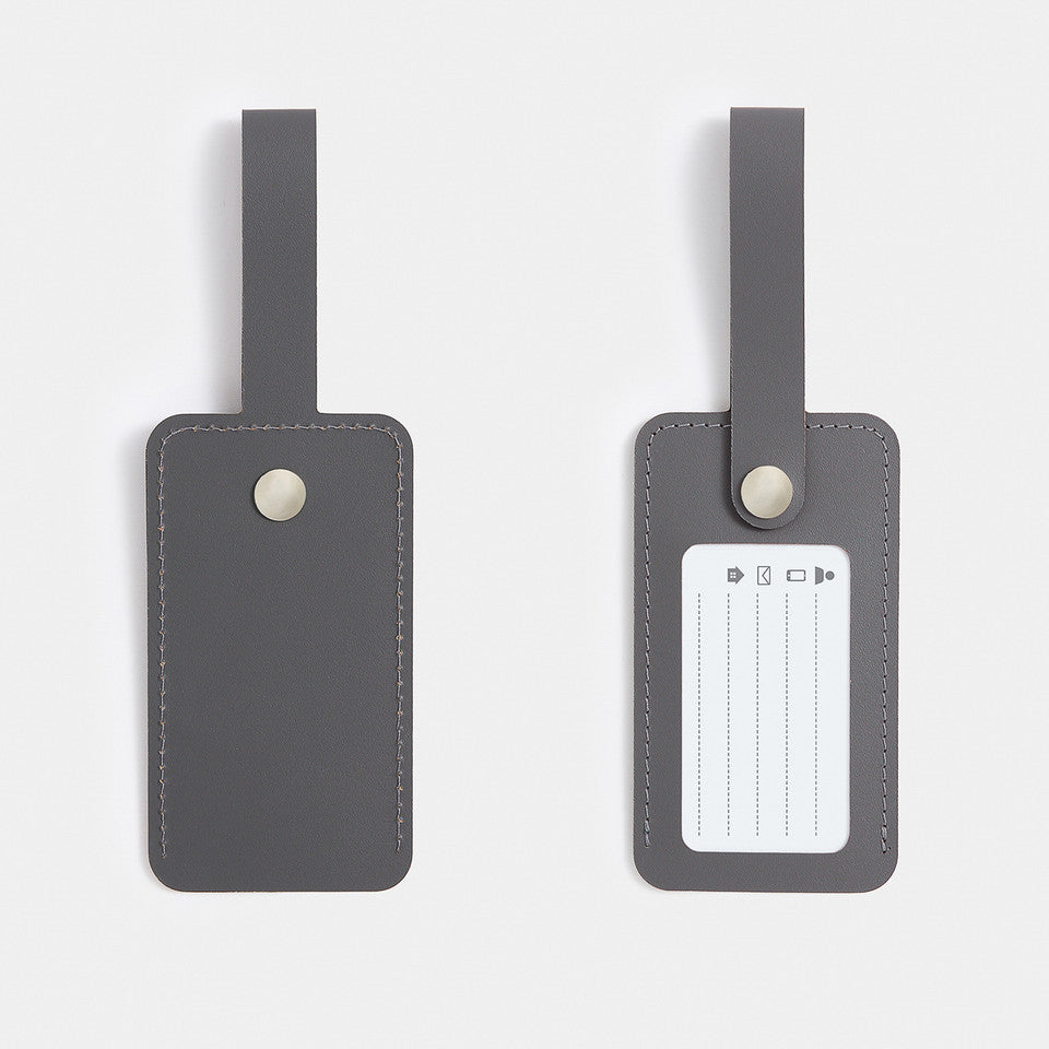 Recycled Leather Luggage Tag