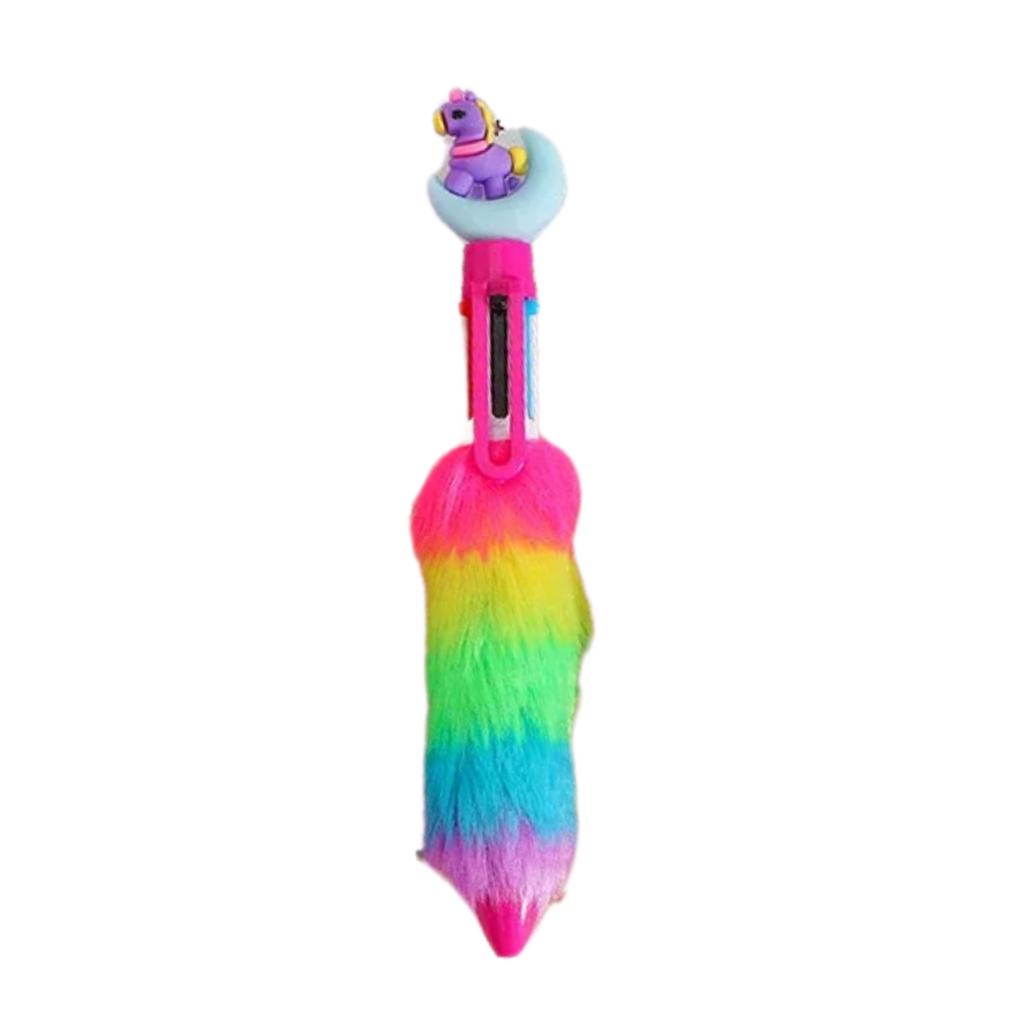 6 Colors Children's Unicorn Plush Ballpoint Pen: