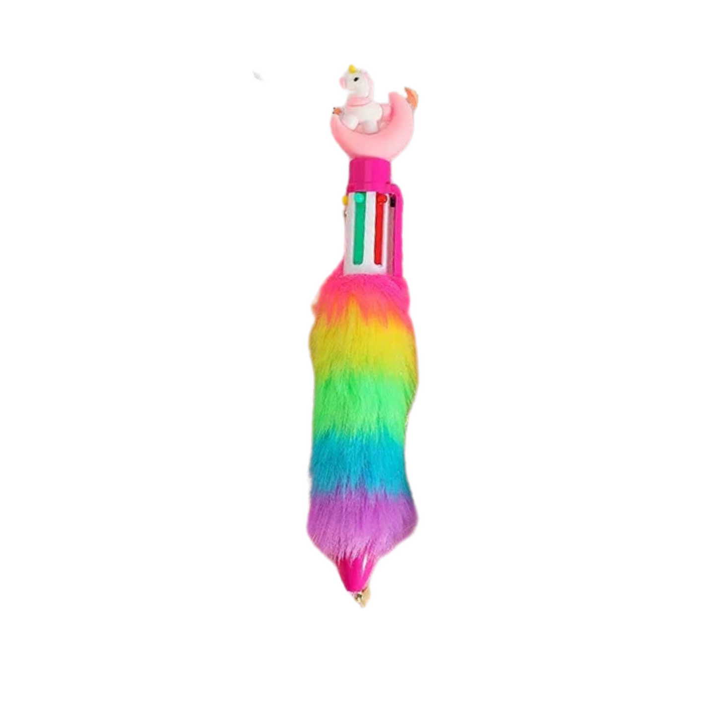 6 Colors Children's Unicorn Plush Ballpoint Pen: