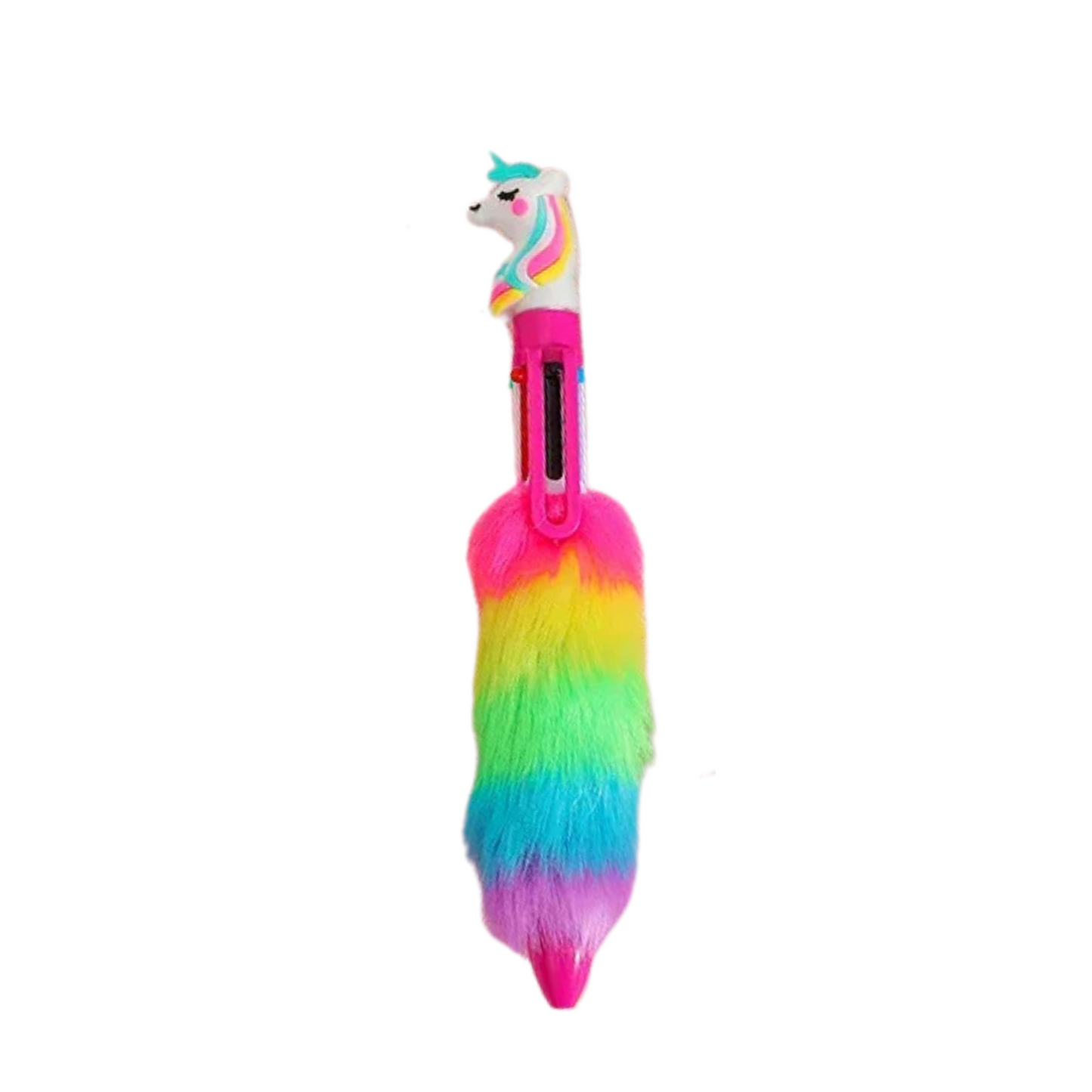 6 Colors Children's Unicorn Plush Ballpoint Pen: