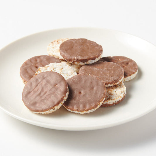 Mini Rice Cakes Coated with Milk Chocolate
