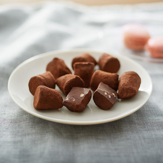 Raspberry Macaron Cacao Truffles