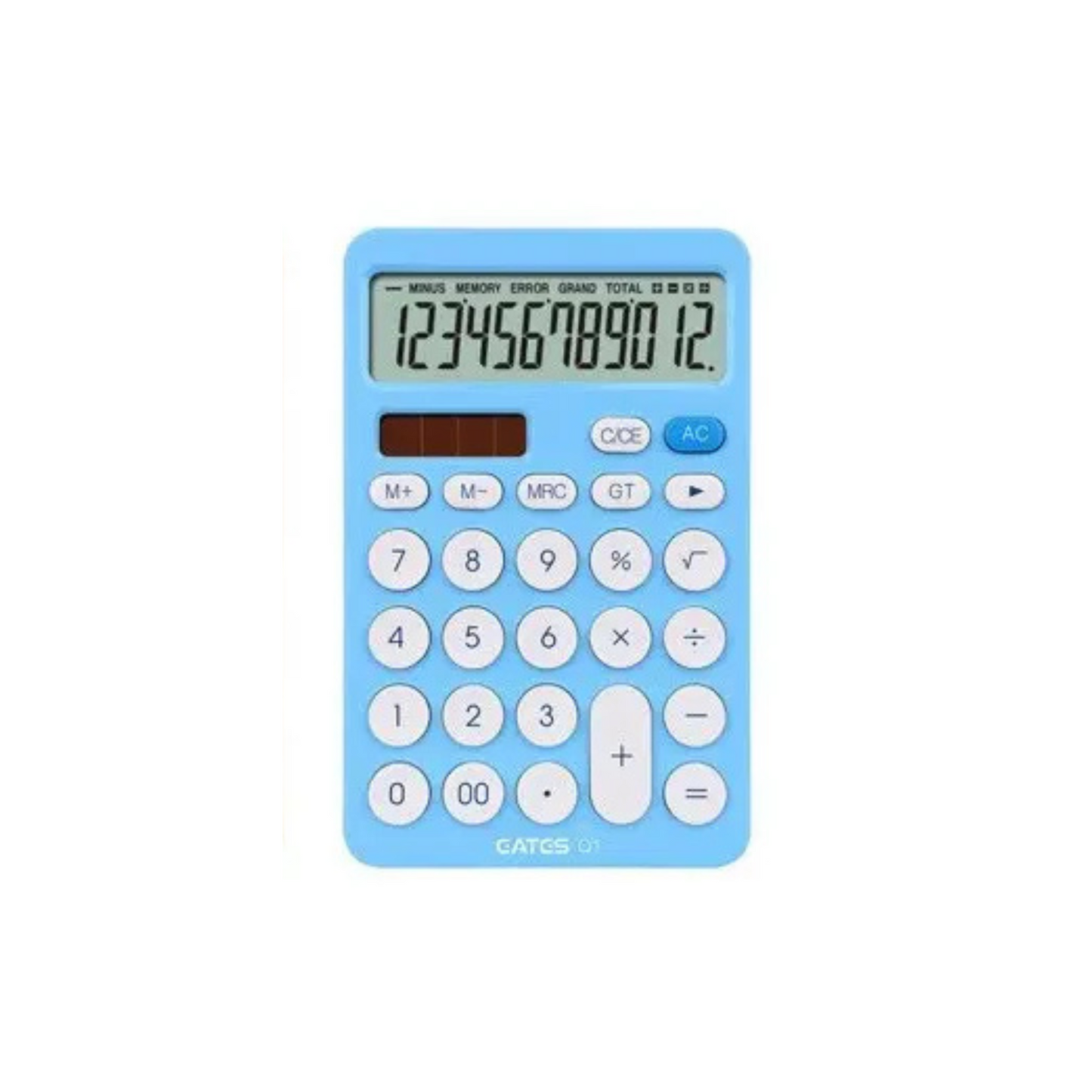 12-Digit Desk Calculator – Large Buttons, Dual Power