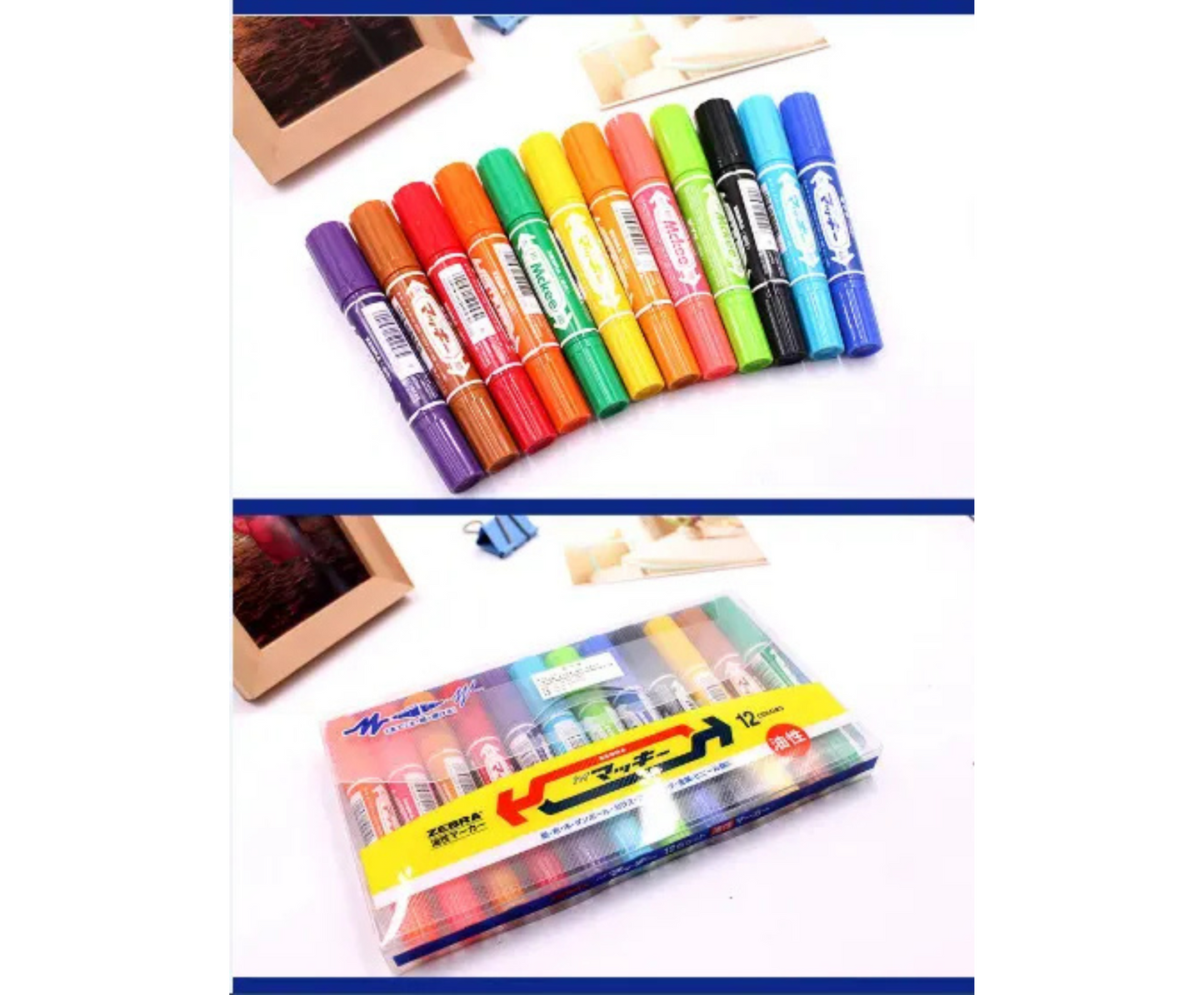 12 Colors Non-Toxic Oil-Based Acrylic Paint Markers