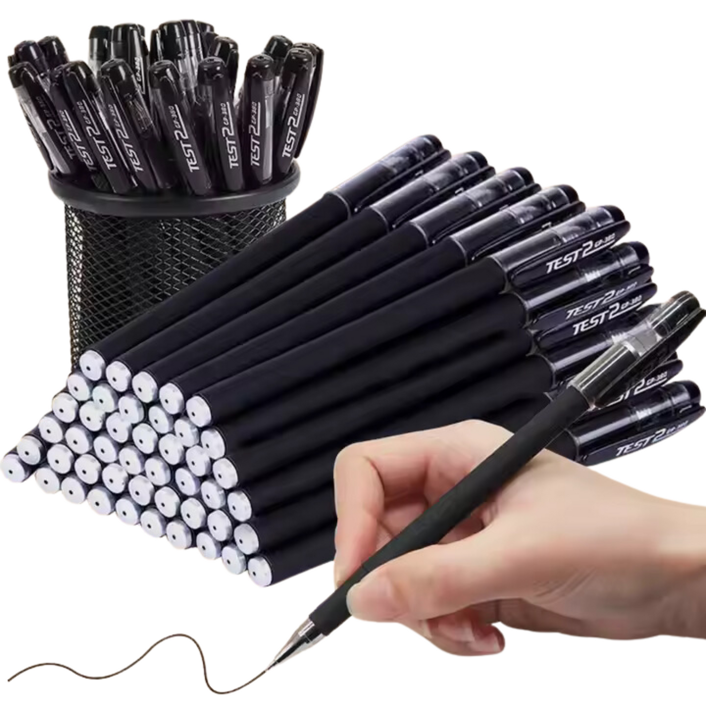 10 Pcs/Set Black Neutral Gel Pens