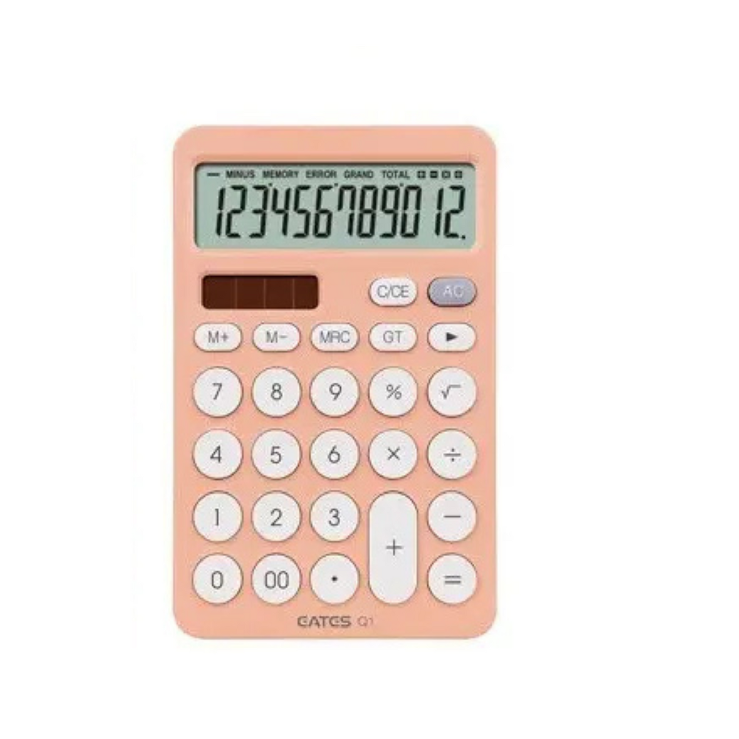 12-Digit Desk Calculator – Large Buttons, Dual Power