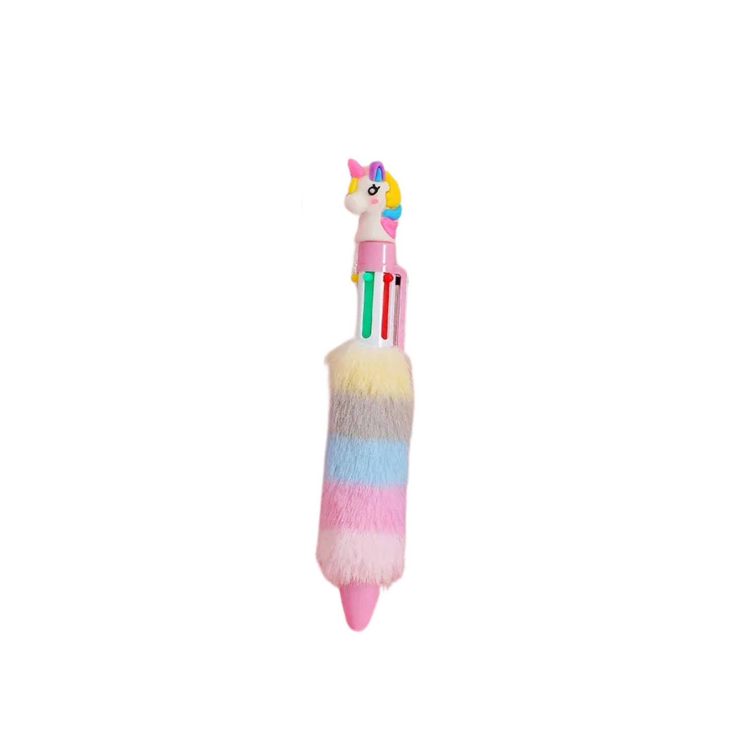 6 Colors Children's Unicorn Plush Ballpoint Pen: