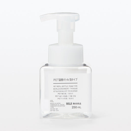 PET Foam Pump Bottle - 250ml Clear