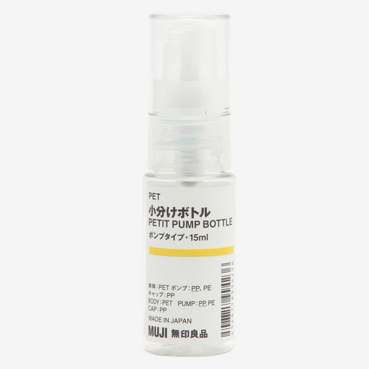 Clear Pump Top Bottle - 15ml