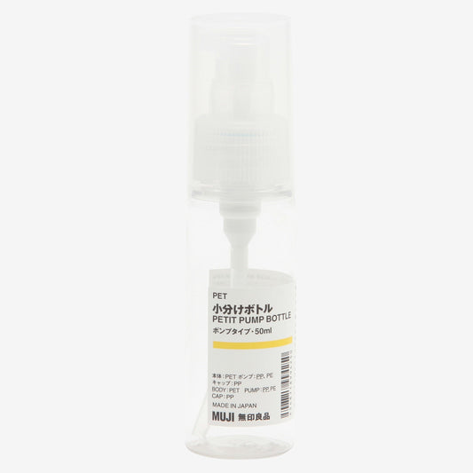 Clear Pump Top Bottle - 50ml