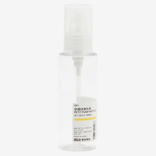 Clear Pump Top Bottle - 100ml