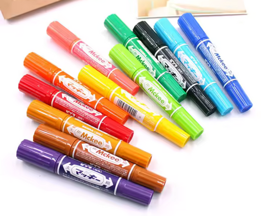 12 Colors Non-Toxic Oil-Based Acrylic Paint Markers