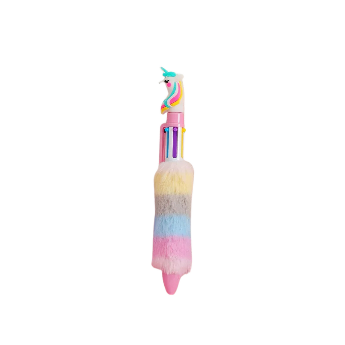 6 Colors Children's Unicorn Plush Ballpoint Pen: