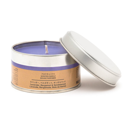 TIN CANDLE LAVENDER, BERG,SAND