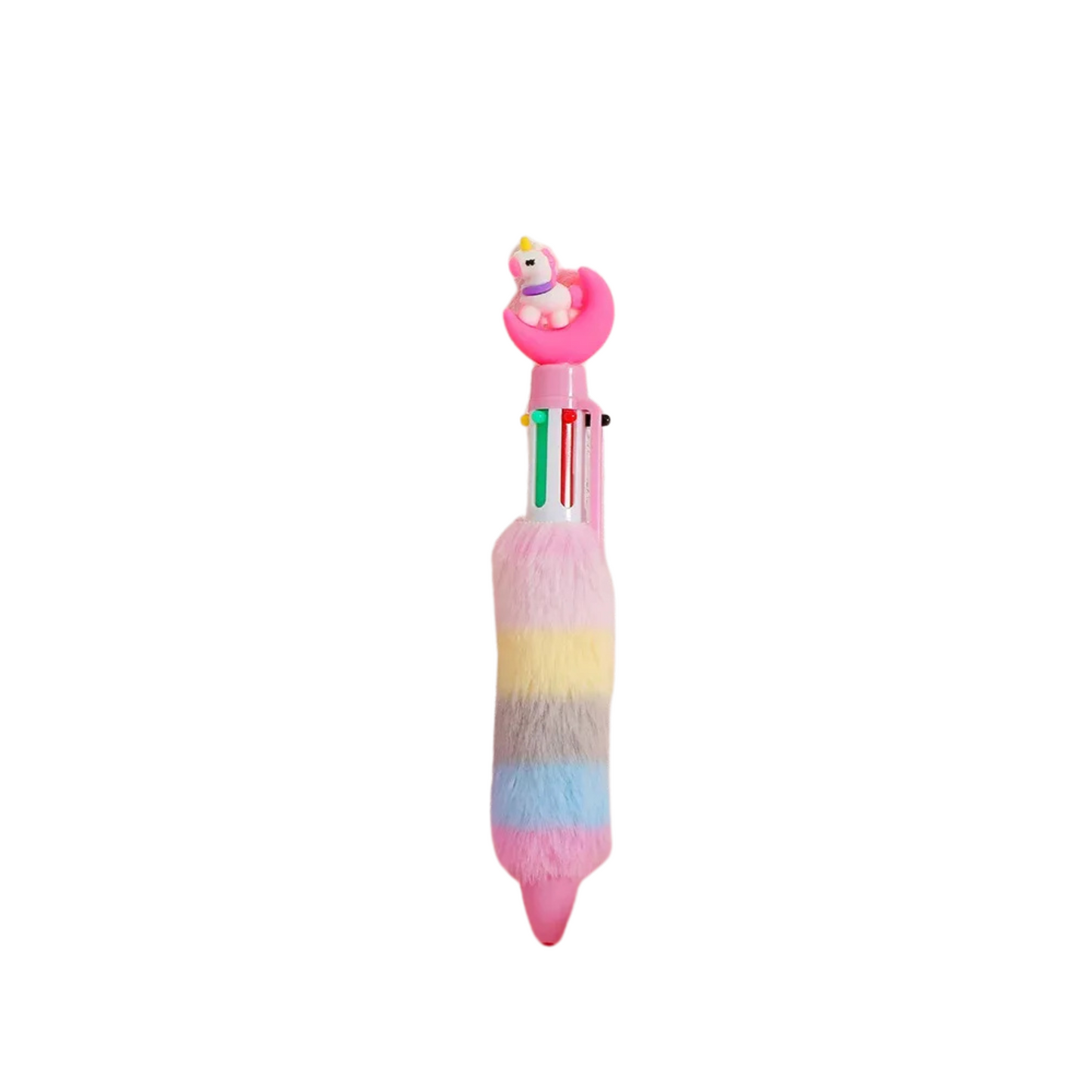 6 Colors Children's Unicorn Plush Ballpoint Pen: