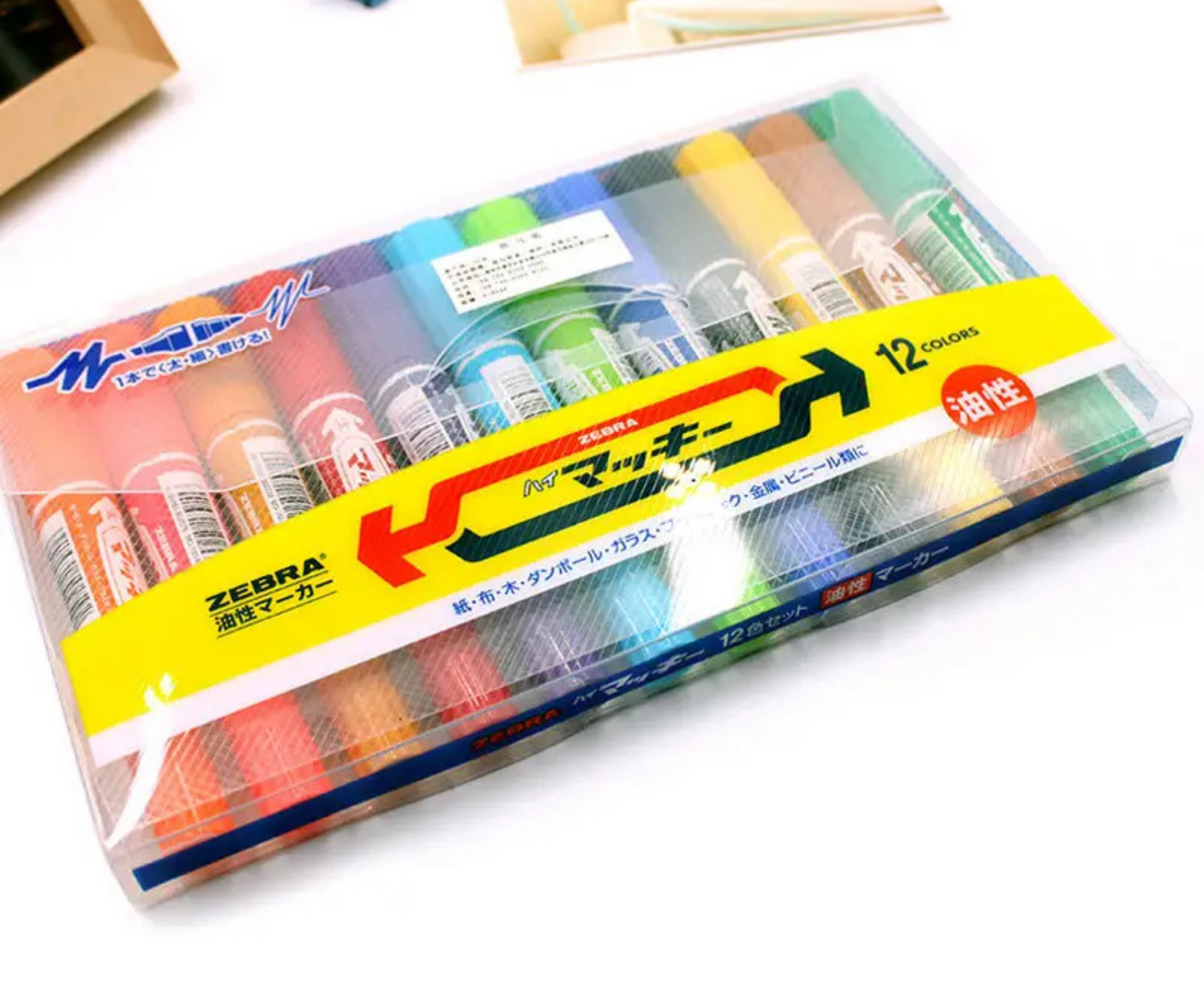 12 Colors Non-Toxic Oil-Based Acrylic Paint Markers