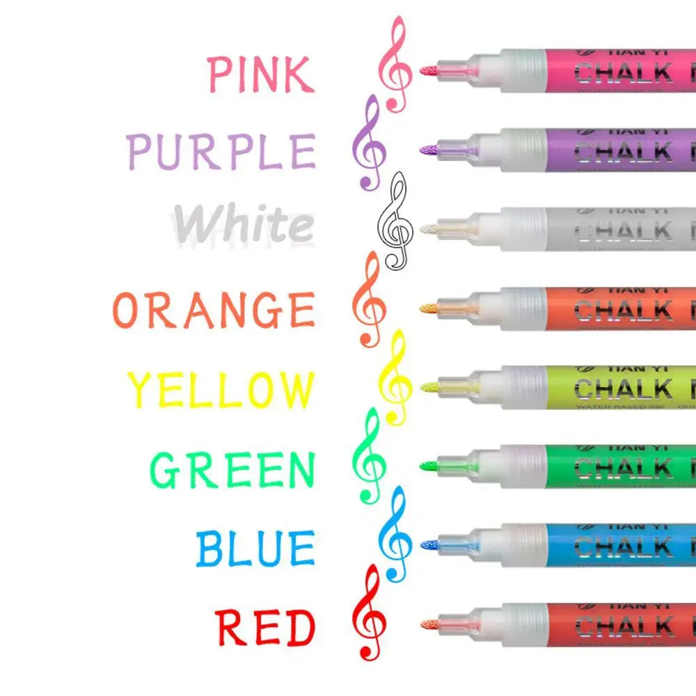 8 Pieces Chalk White Liquid Chalk Pen Marker Set.