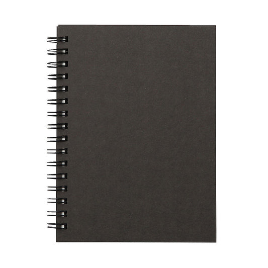 Double ring notebook, plain A6, dark gray, 80 sheets